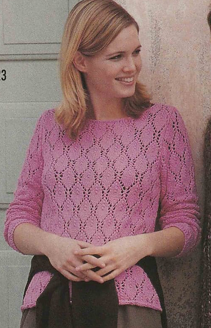# 24 Pull ajouré fuchsia