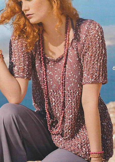 # 06 Mottled Tunic with Lace Pattern
