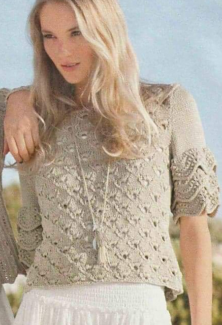 # 17 Pullover with Ruffled Sleeves