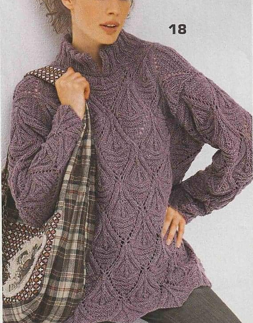 # 18 Diamond Pattern Sweater In Rosewood