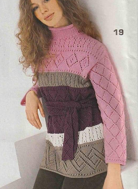 # 19 Sweater in Different Ajouré Patterns