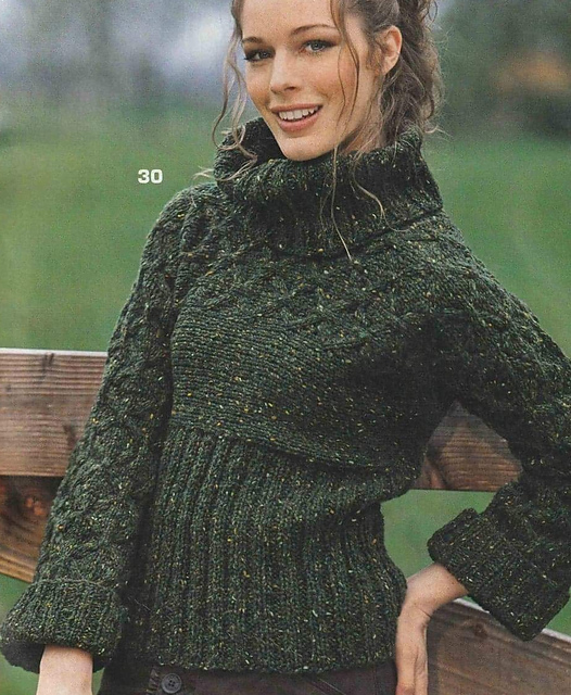 # 31 Cross-knitted Tweed Sweater