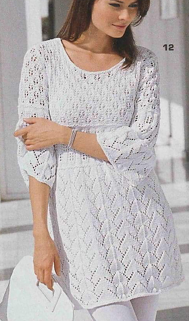 # 12 White Long Sweater