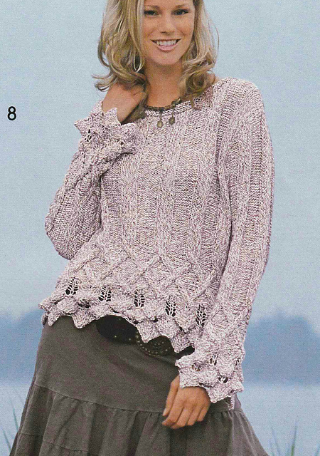 # 08 Textured Pullover in Mottled Natural