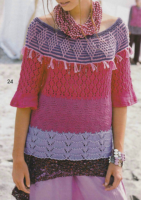 # 24 Pullover with Yoke and Scarf