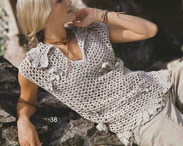 # 38 Net Top with Flowers