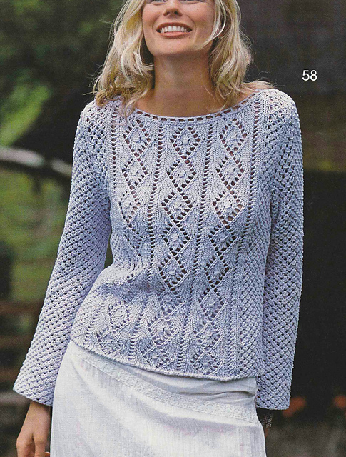 # 58 Lace Pullover in Lilac