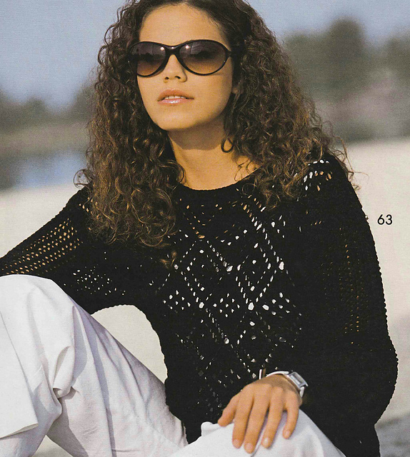# 63 Black Lace Pullover