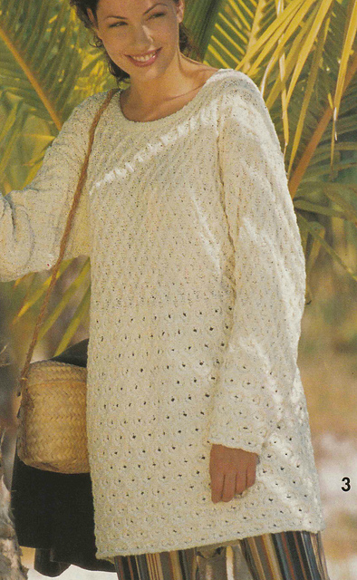 # 03 Patterned Sweater in Ecru