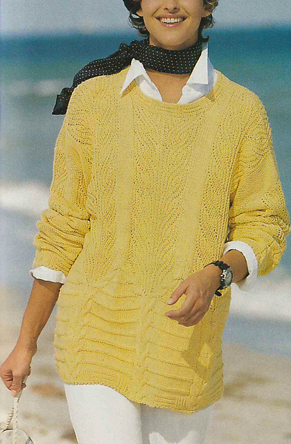 # 11 Patterned Sweater in Light Yellow