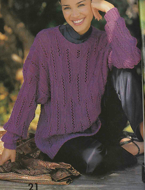 # 21 Patterned Sweater in Cyclamen