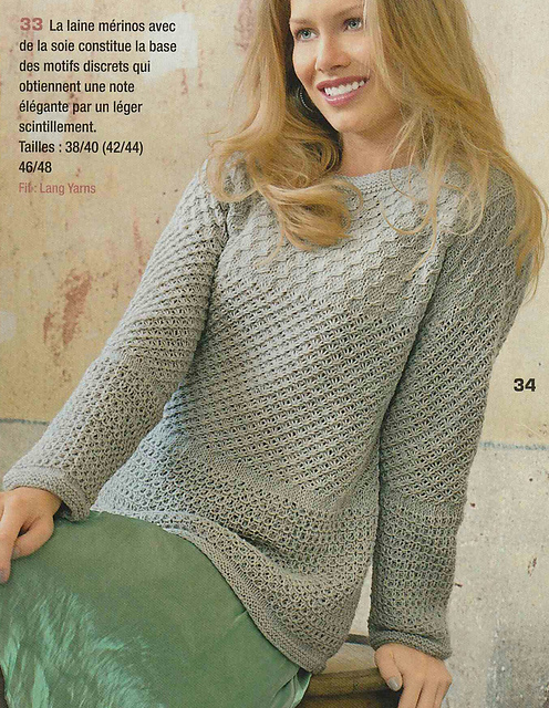# 34 Pull avec motifs mélangés