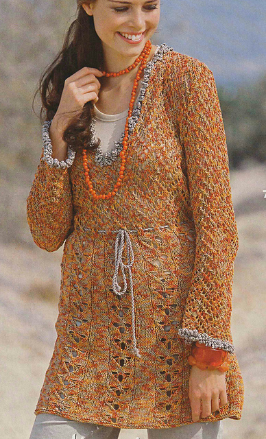 # 07 Mottled Ajouré Sweater in A-shape