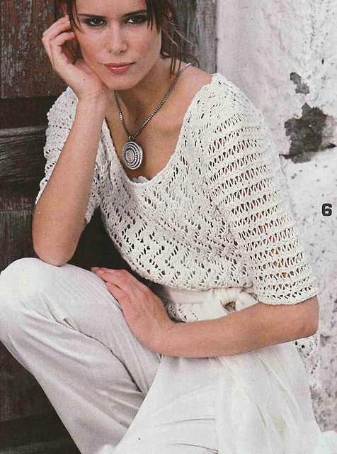 # 06 Net Pattern Sweater in Ecru