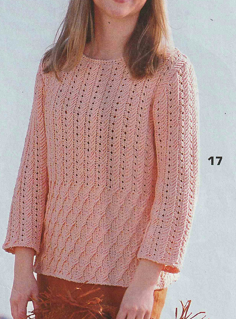 # 17 Patterned Sweater in Apricot