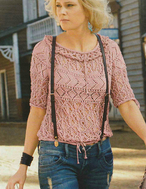 # 19 Pull ajouré en bois de rose