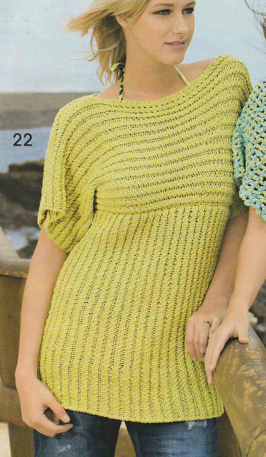 # 22 Pull avec haut tricoté à l'horizontale
