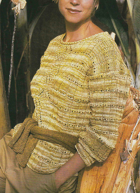 # 15 Patterned Sweater in Mottled Olive