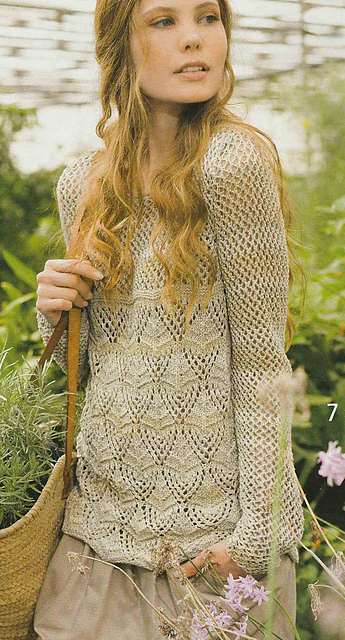 # 07 Pull motif ajouré et motif filet
