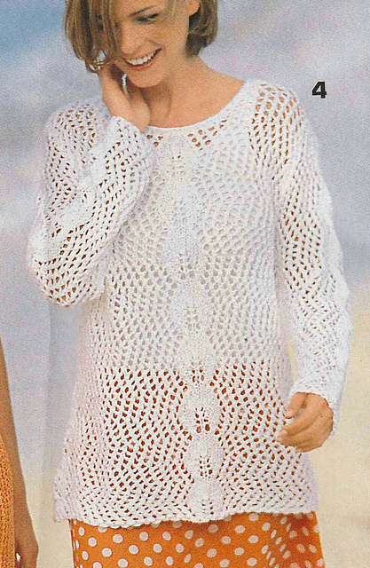 # 04 Ajouré Sweater in White