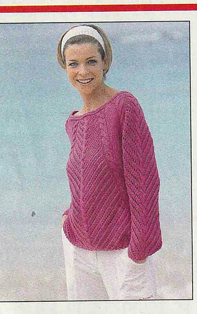 # 09 Sweater in Ajouré & Cable Pattern in Pink