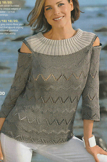 # 30 Grey Sweater with Strass Zips