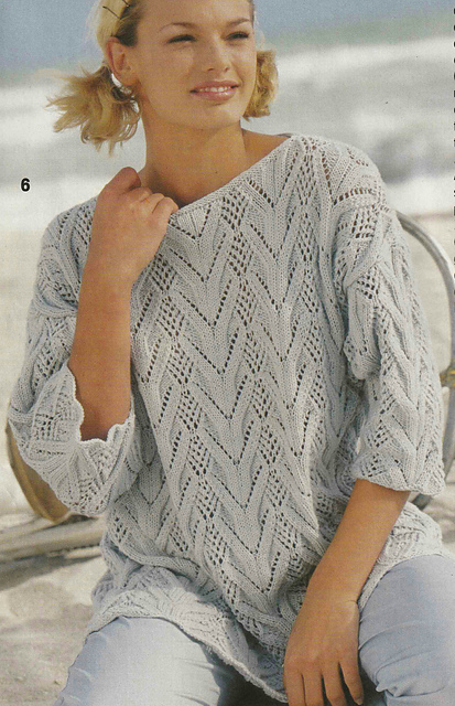 # 06 Pull ajouré gris clair
