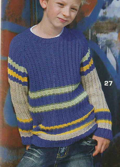 # 27 Pull à rayures colorées