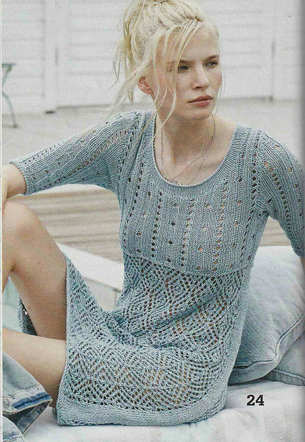 # 24 Robe en mixte de motifs ajourés