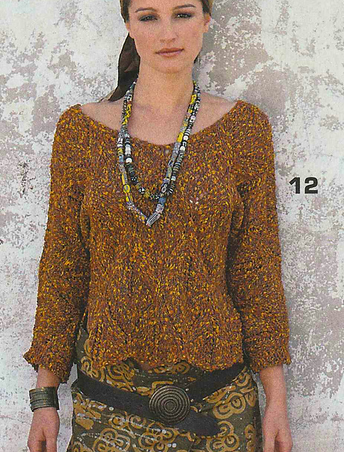 # 12 Leg-of-Mutton Sweater in Mottled Rust