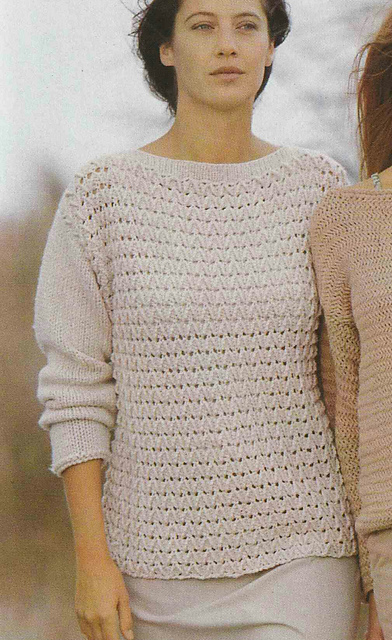 # 16 Crochet Sweater with Knitted Sleeves