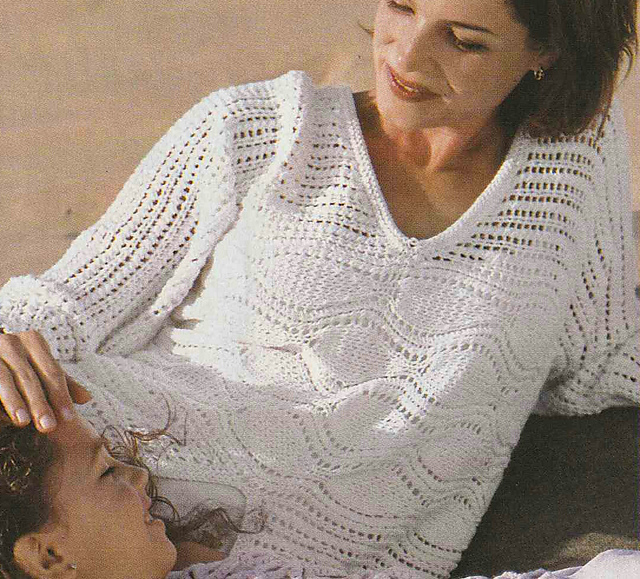 # 02 White Sweater Knitted Sideways