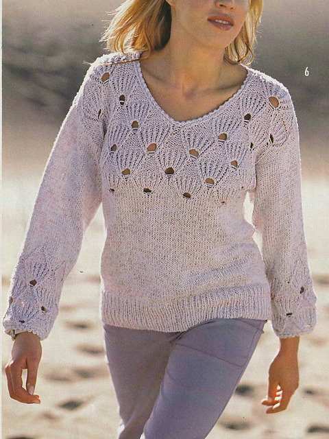# 06 Pink Sweater with Ajouré Pattern