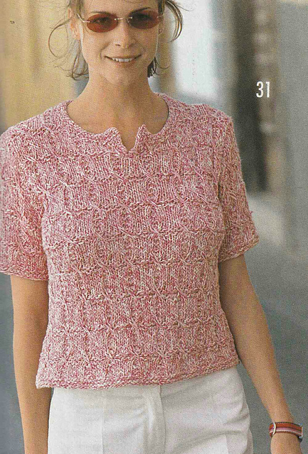 # 31 Relief Pattern Sweater in Mottled Pink