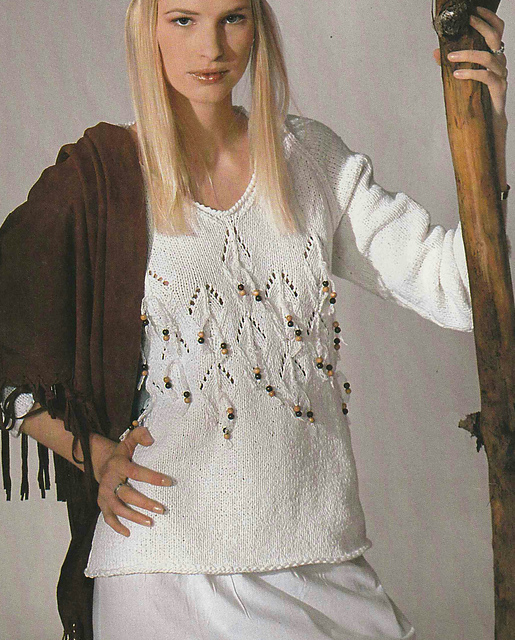 # 04 White Sweater with Beads