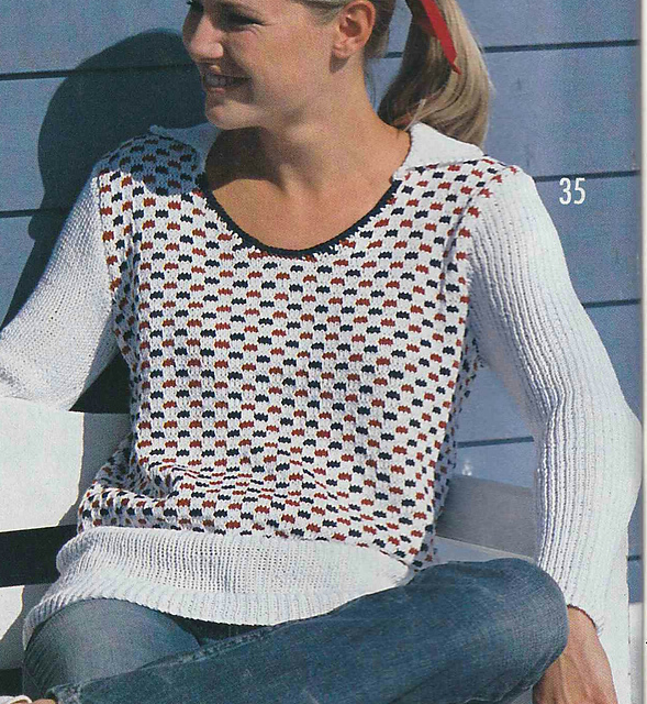 # 35 Sweater with Slipped Stitches