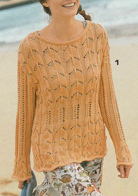 # 01 Patterned Sweater in Salmon