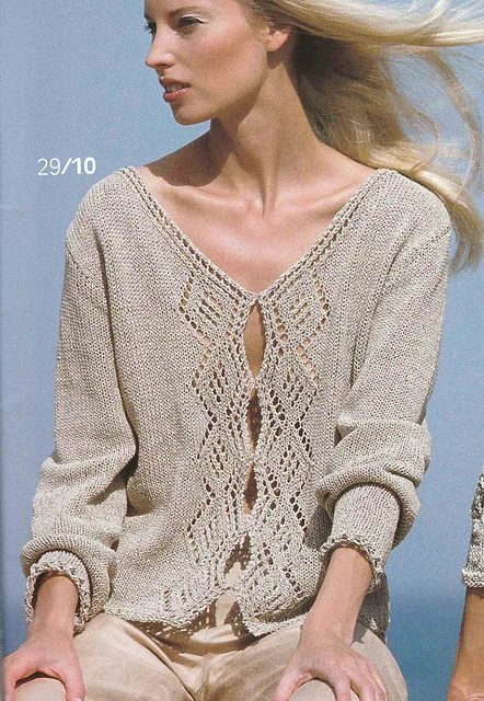 # 10 Sweater with Filigree Lace in Gala