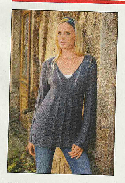 # 27 Sweater with Drop Stitch Pattern