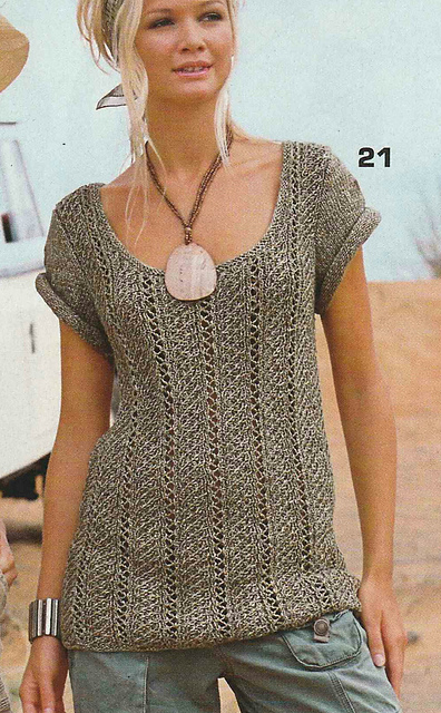 # 21 Sweater in Mottled Olive