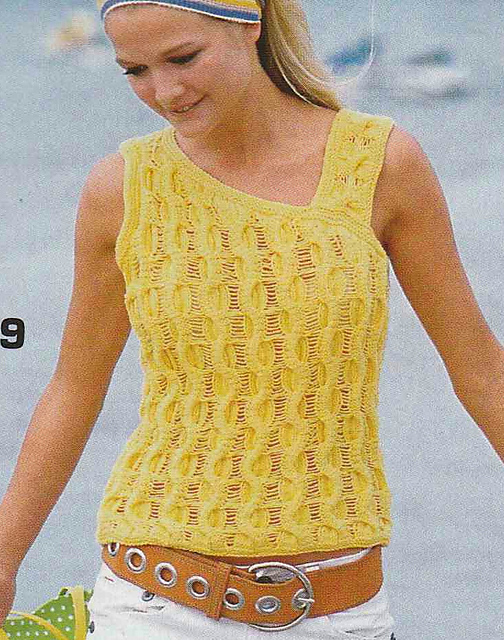 # 09 Yellow Top with Asymmetric Neckline