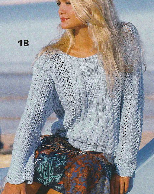 # 18 Light Blue Ajouré Sweater