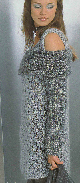 # 08 Patterned Sweater with Carmen Collar