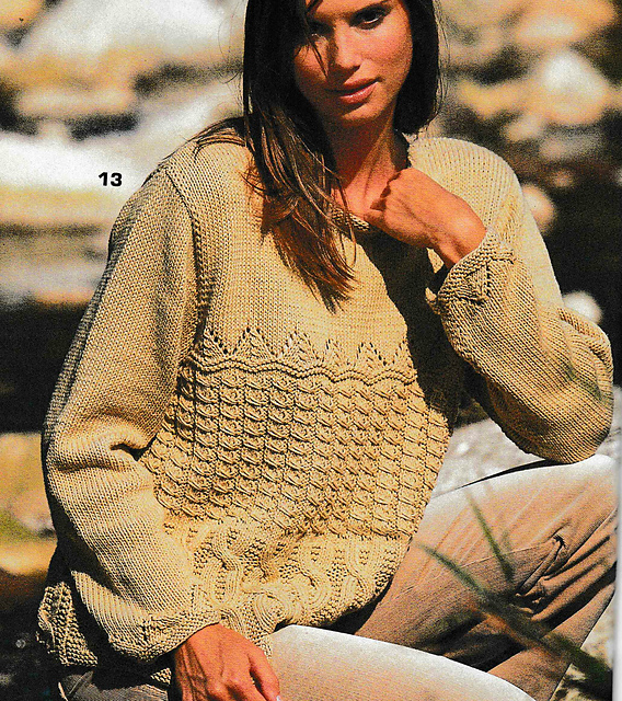 # 13 Patterned Sweater in Beige