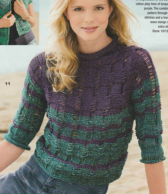 # 11 Pullover in Drop Stitch Pattern