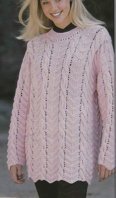 # 25 Pull torsadé rose