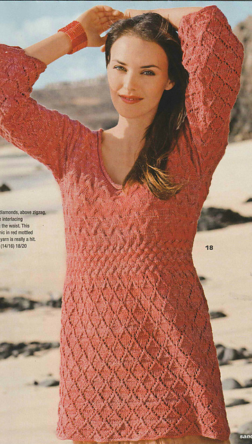 # 18 Waisted Tunic in Red Melange
