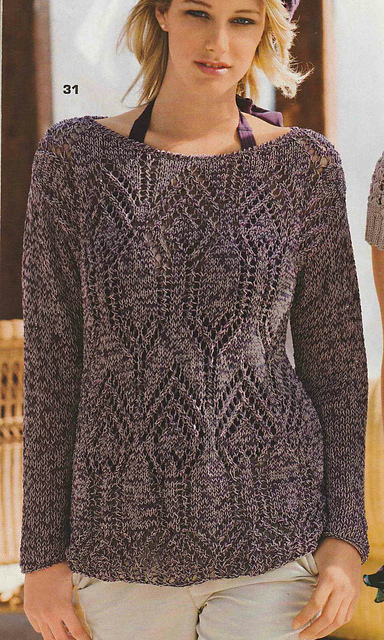 # 31 Purple-Beige Melange Pullover