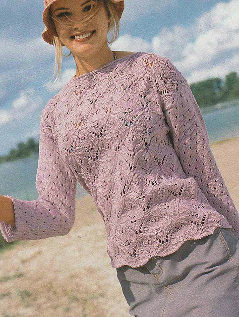 # 08 Ajouré Pattern Sweater in Rosé