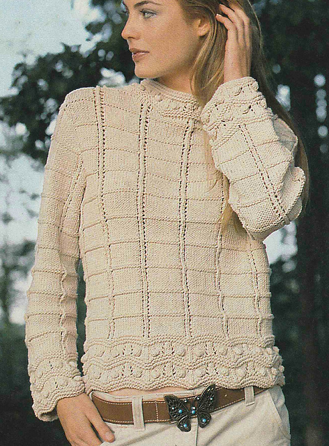 # 19 Sweater with Bobble Borders
